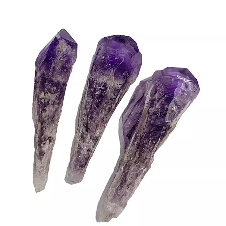 

Natural raw amethyst quartz crystal cluster points rough for healing