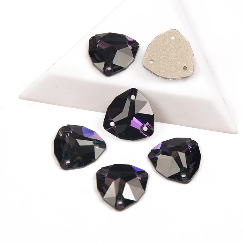YANRUO 3272 Fat Triangle Alle Farben Aufnähsteine Glas Kristall Strasssteine AAAAAA Qualität Nähsteine für Kleidung, Kleider, Schuhe – Detail 25