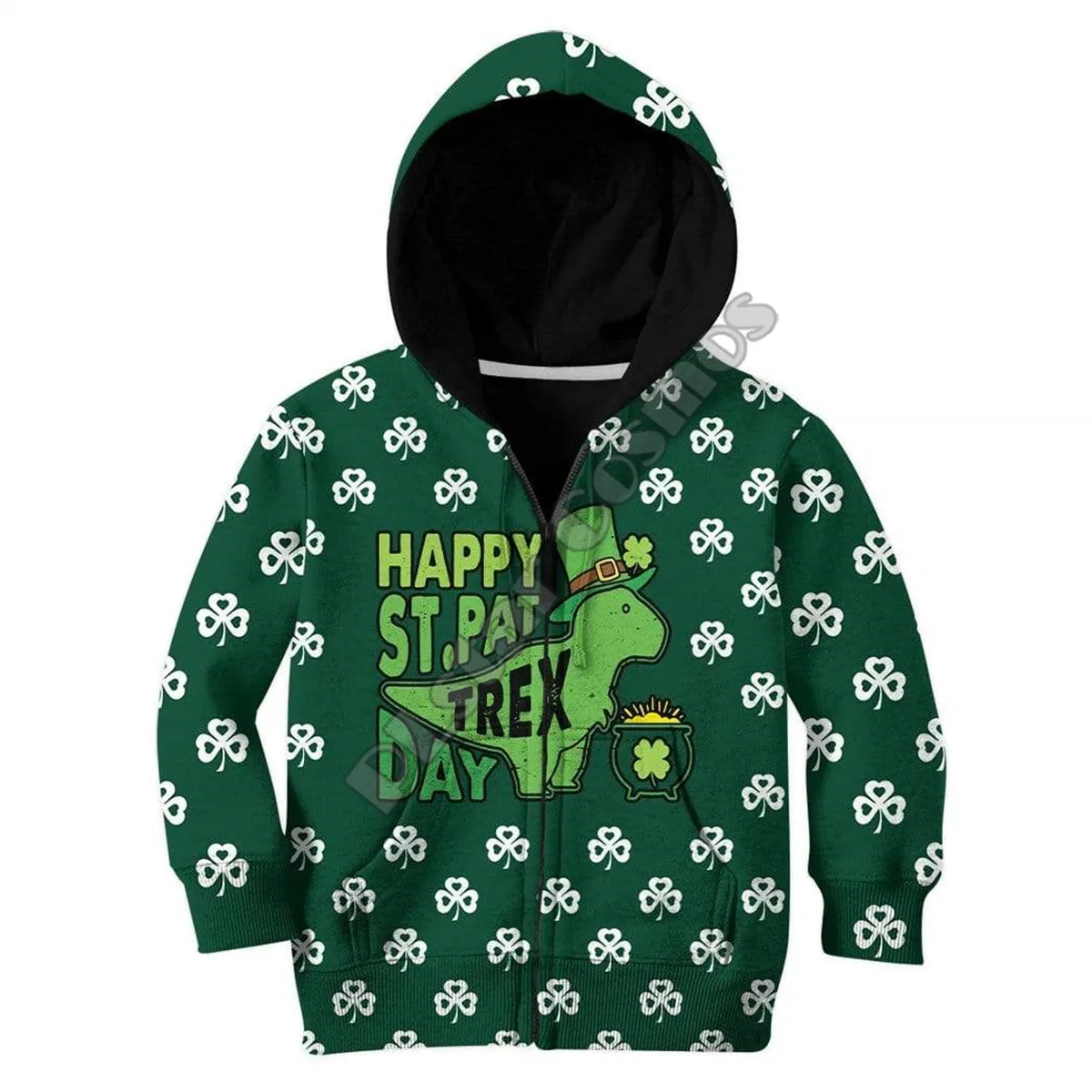 Happy St Pattrex Day 3D Printed Hoodies Kids Pullover Sweatshirt Tracksuit Jacket T Shirts Boy Girl Cosplay 01