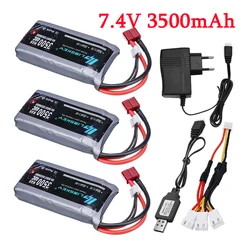 Oryginalna bateria do Wltoys 144001 2s 7.4 V 3500mAh akumulator i ładowarka Lipo ulepszona do Wltoys 144001 12428 12423 RC car boat