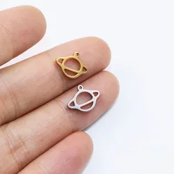 10pcs 10*12mm Wholesale StainlessSteel The Earth Charms Pendant DIY Necklace Earrings Bracelets Unfading Colorless 2 Colors