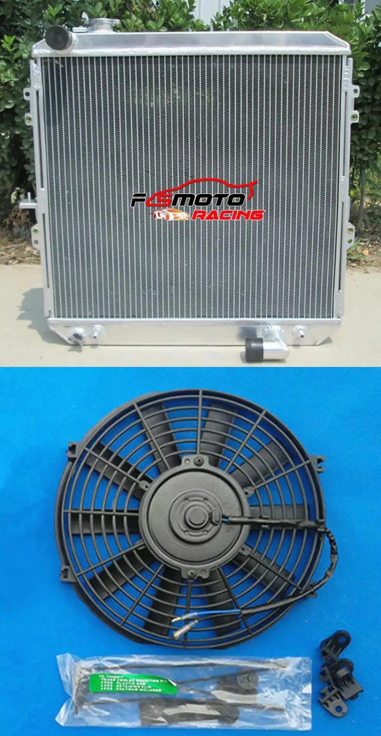 Алюминиевый радиатор 50 мм + гоночный вентилятор для Toyota Surf Hilux LN106 LN111 (дизель) 1988-1997 89 90 96 95 Алюминиевый радиатор 50 мм + гоночный вентилятор для Toyota Surf Hilux LN106 LN111 (дизель) 1988-1997 89 90 96 95