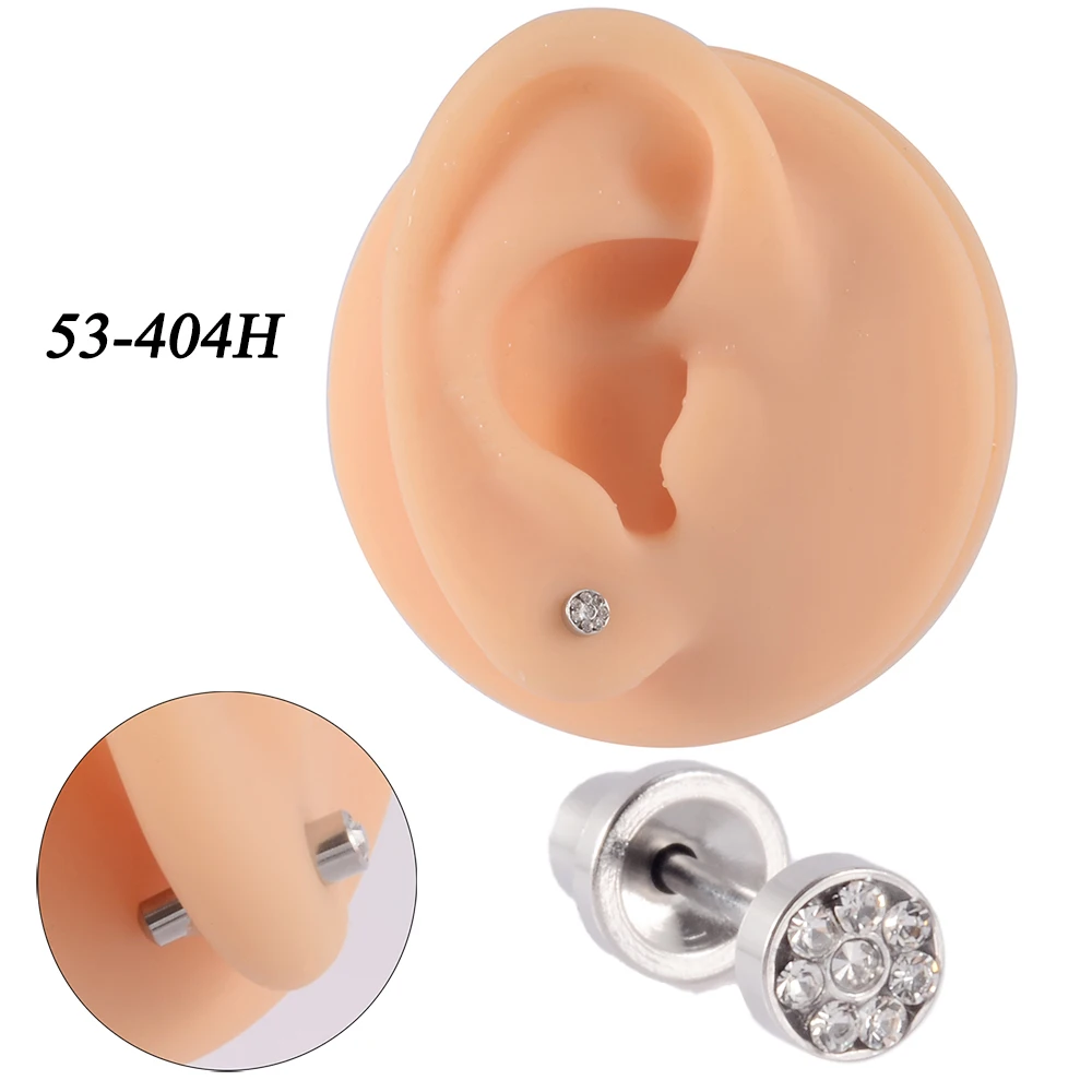 Imagem -03 - Dispositivo Piercing de Ouvido Descartável para Crianças Moldura Segura Cristal Studs Bala Fivela sem Corpo Afiado Piercing Jóias Terno do Bebê 24 Pcs Caixa