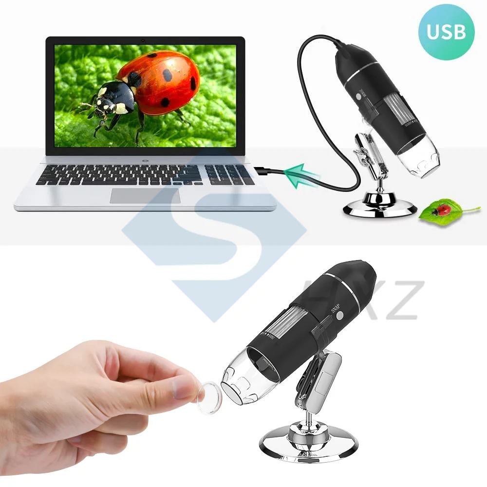 1600X Mega Pixels Digital Microscope Microscopio Magnifier Electronic Stereo USB Endoscope Camera X4D-30W-D USB+MICRO+TYPE-C