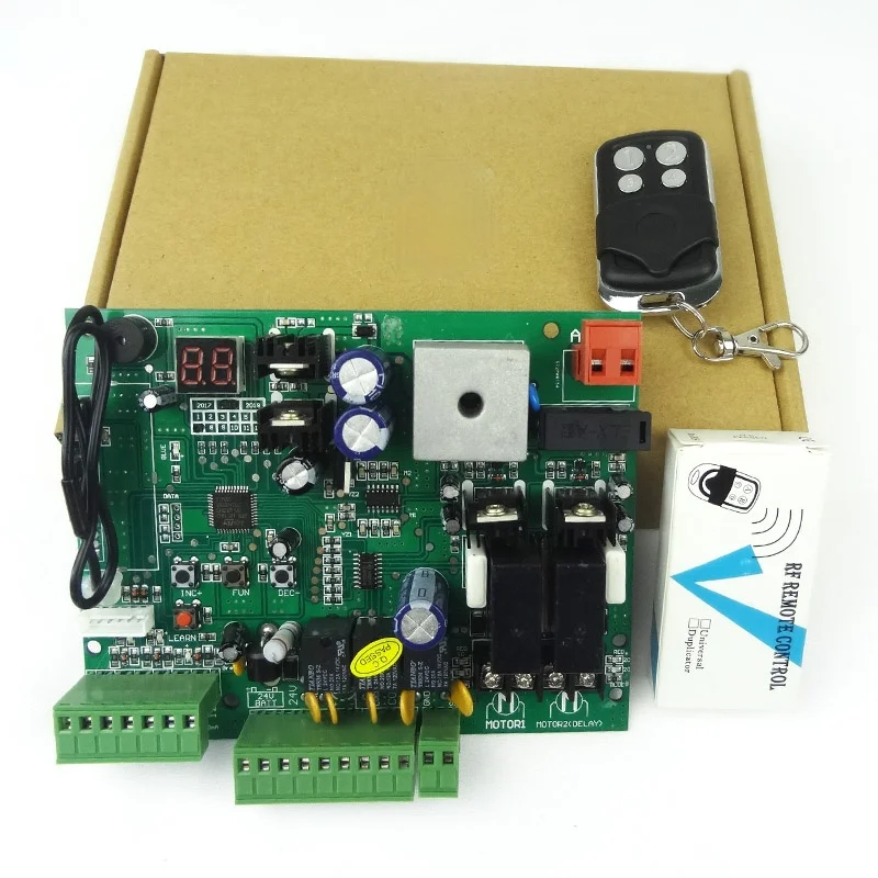 

Universal use 24V DC PCB board of Automatic Double arms swing gate opener control board panel , motor ( Remote option )