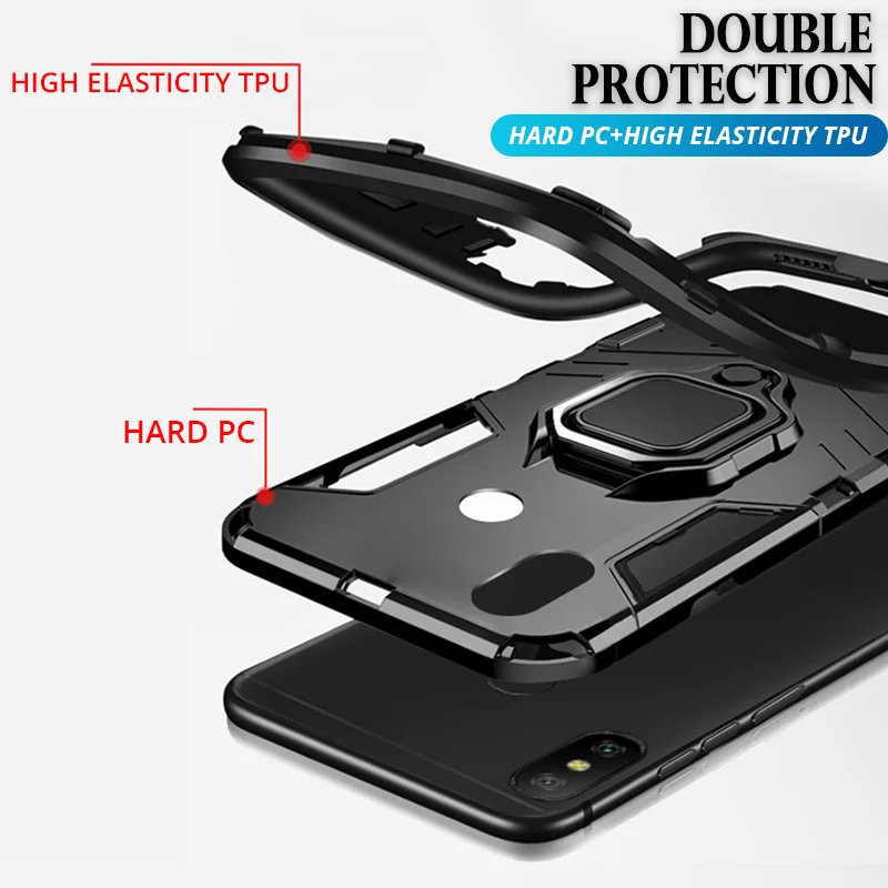 Armor Shock Proof Case For Xiaomi Pocophone F1 F2 X2 X3 Nfc M2 Pro MI9 MI8 SE MI Play 8 9 5X 6X A1 A2 A3 Lite PC+TPU Cover Coque