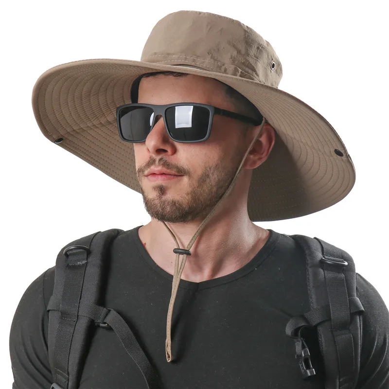 CAMOLAND-Chapeau de soleil imperméable pour hommes et femmes, casquette Boonie, chapeaux de plage à large bord, ander, randonnée en plein air,