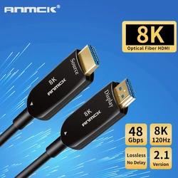 2023 Navceker 8K HDMI 2.1 kabel światłowodowy 4K @ 60 HDMI 2.1 48Gbps kabel 2.1 HDMI 5M 10M UHD HDMI 2.1 8K dla monitora