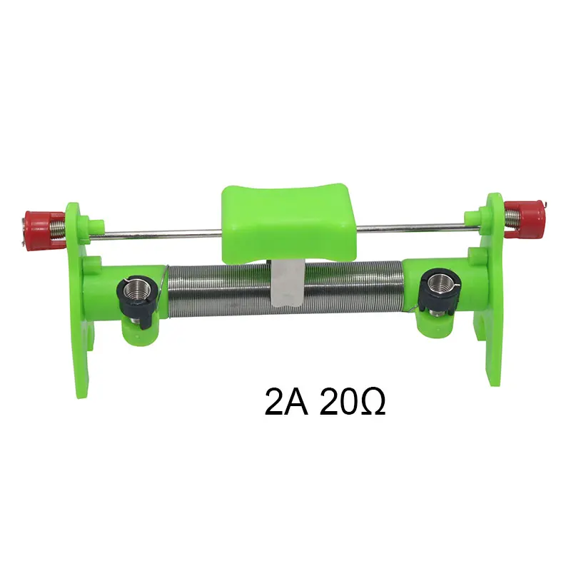 Reóstato deslizante 2A20Ω, equipo de Laboratorio Eléctrico físico, resistencia ajustable, instrumento de enseñanza, 1 unidad