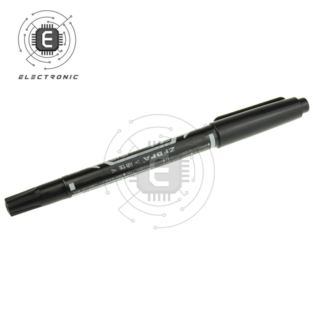 Marcador de tinta para placa de circuito pcb, 5 lâmpadas ccl marcador duplo para reparo pcb faça você mesmo ccl circuito impresso diagrama preto/azul/vermelho