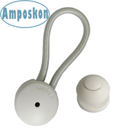 6 or 10 Sets Bungee Shock Cord Clip Bungee Loop with Knobs Pull Tie Down Tarp Canvas Knobs for Marine Boat Truck Car RV Covers