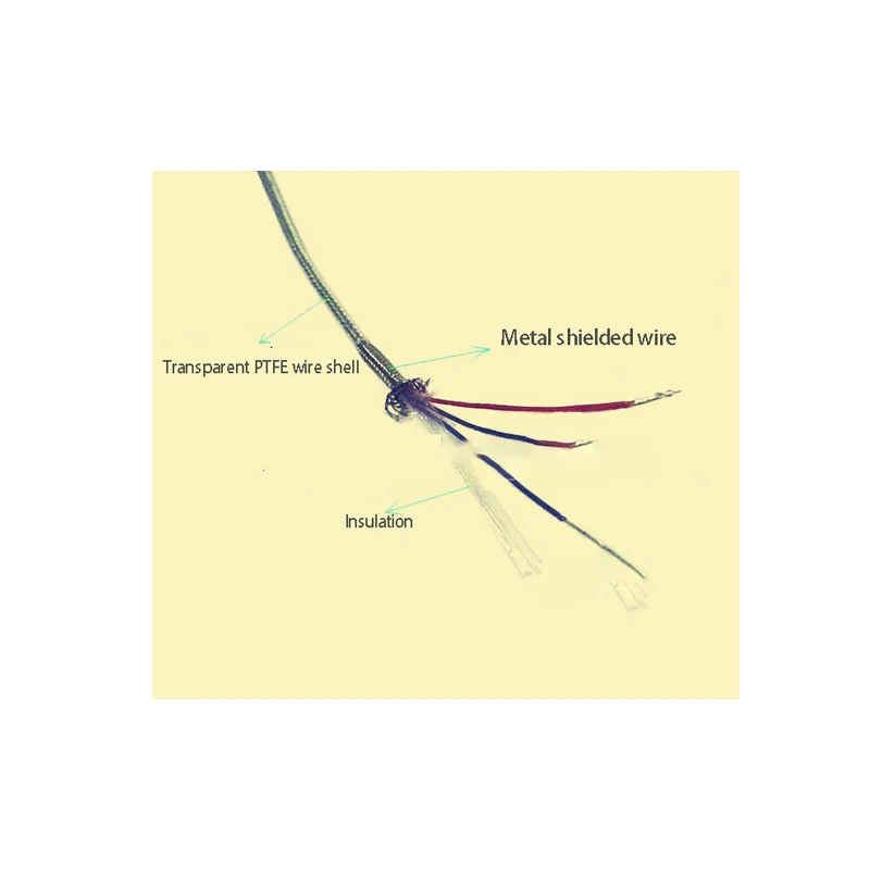 Three-core PTFE wire shielded wire PT100 special compensation wire