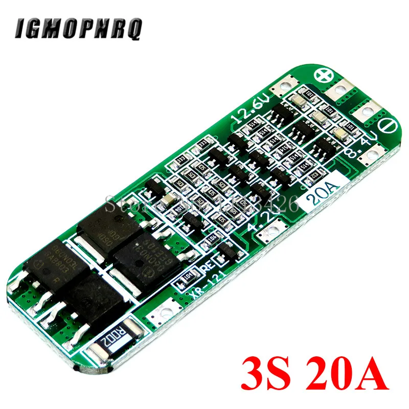 PCB BMS Proteção Board para Drill Motor, Li-ion Lithium Battery, 18650 carregador, módulo celular Lipo, 1S, 2S, 3S, 4S, 3A, 20A, 30A