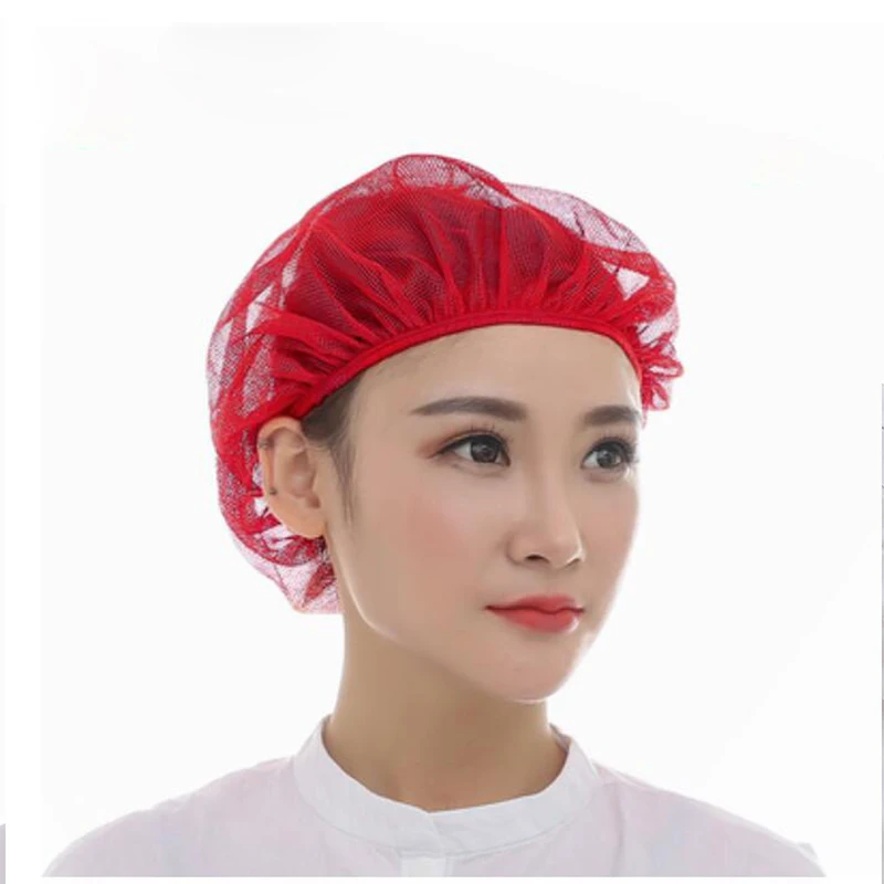 Chef Net Hat Cook Caps Kitchen Health Work Hats Canteen Restaurant Food Service Bakery Baking Female Breathable Cap