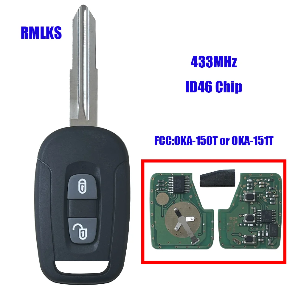 Klucz zdalny inteligentny klucz samochodowy 433MHz ID46 PCF7936 Chip dla chevroleta Captiva dla opla Antara 2006 2007 2008 2009 Uncut Blade