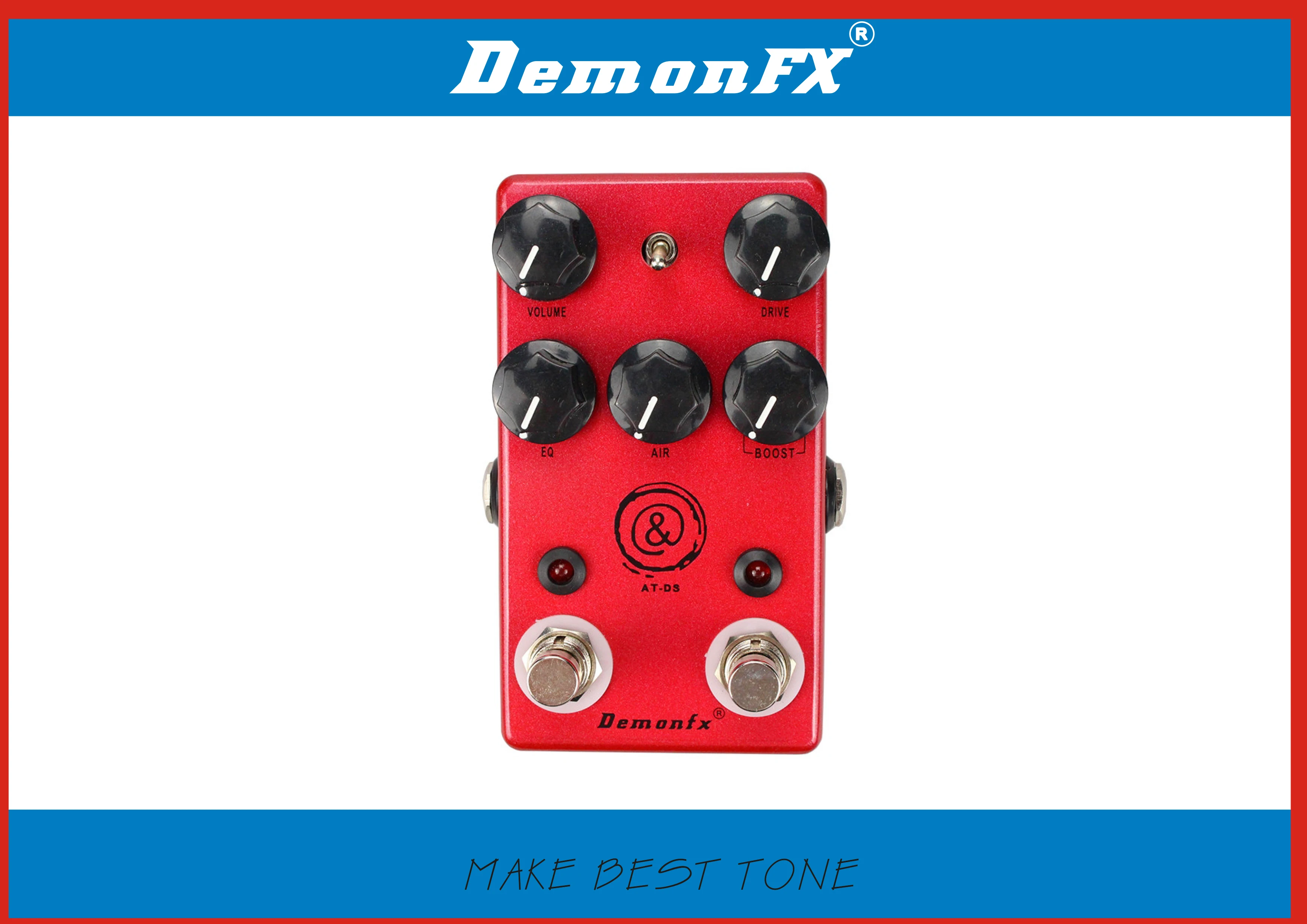 Pedal de efectos de guitarra Overdrive con True Bypass-Demonfx AT-DS