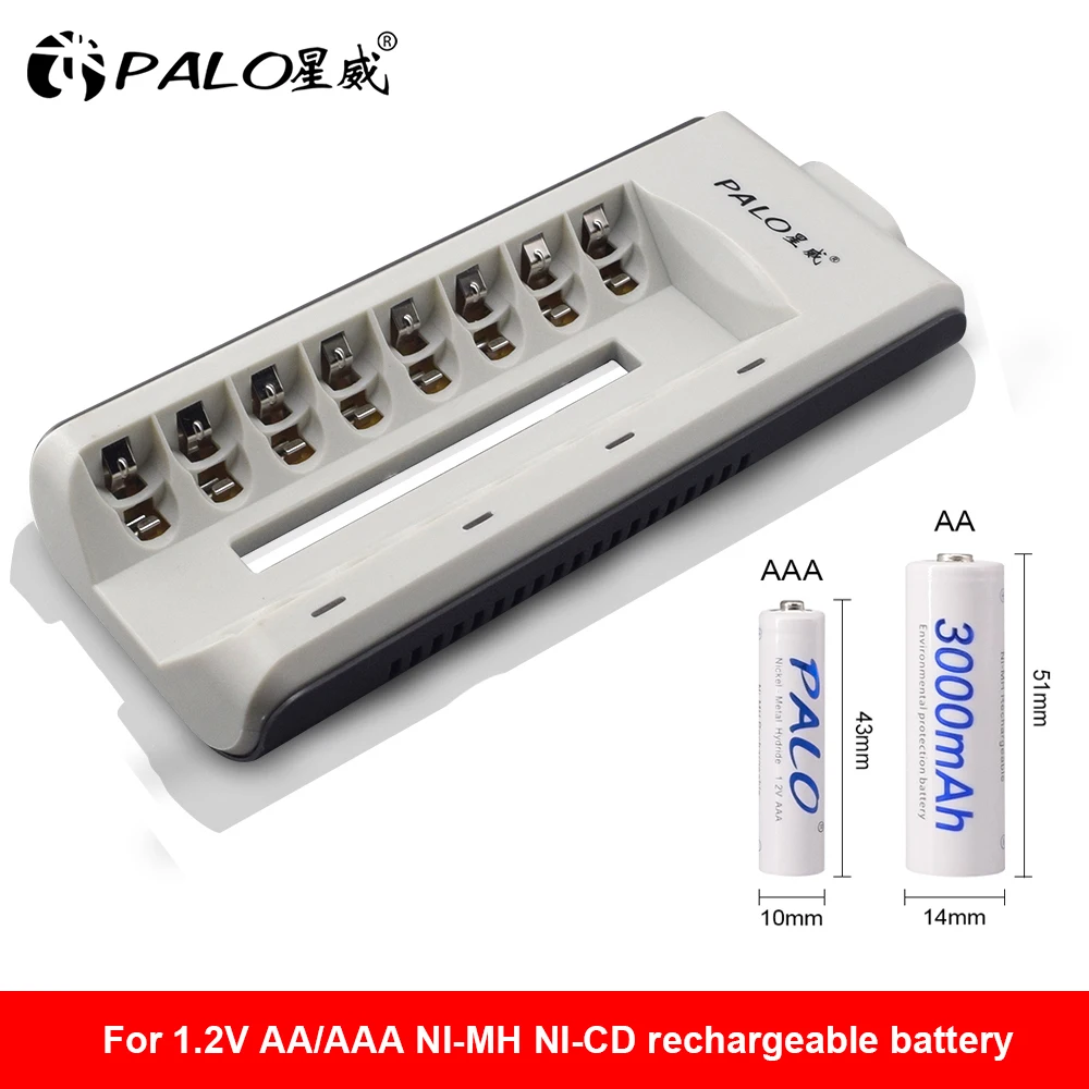 Palo-pilhas recarregáveis ni-mh, 1.2v, aaa, 3a, nimh, 1100mah, recarregáveis