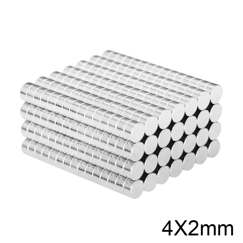 50~2000pcs 4x2 Rare Earth Magnets Diameter 4x2mm Small Round Magnets 4mm*2mm Permanent Neodymium Magnets 4*2 strong magnet disc