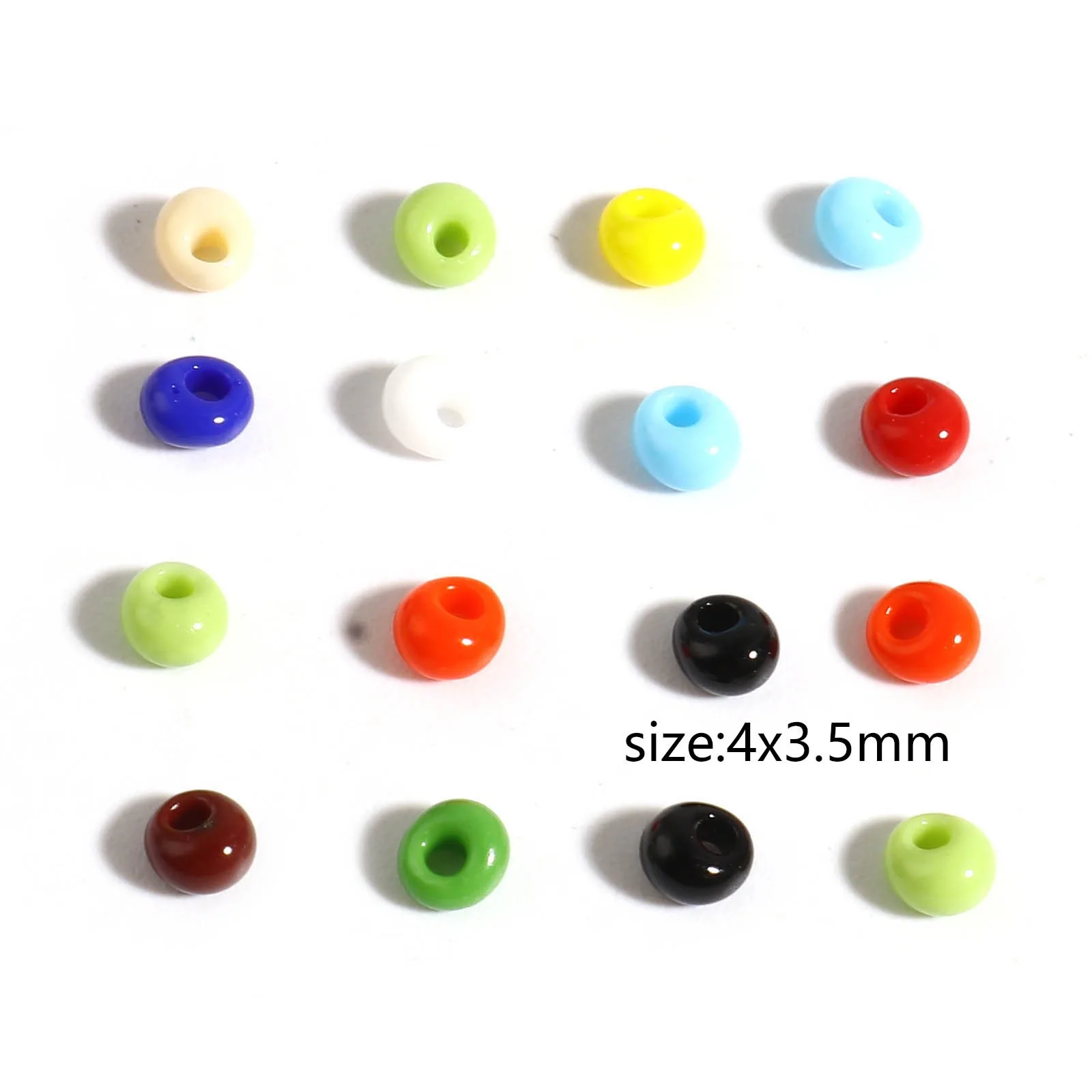 3 4mm Magatama (Opaque) Glass Seed Beads Multicolor Oval Loose Spacer Beads DIY Making Bracelets Necklace Jewelry Gifts,1Bottle