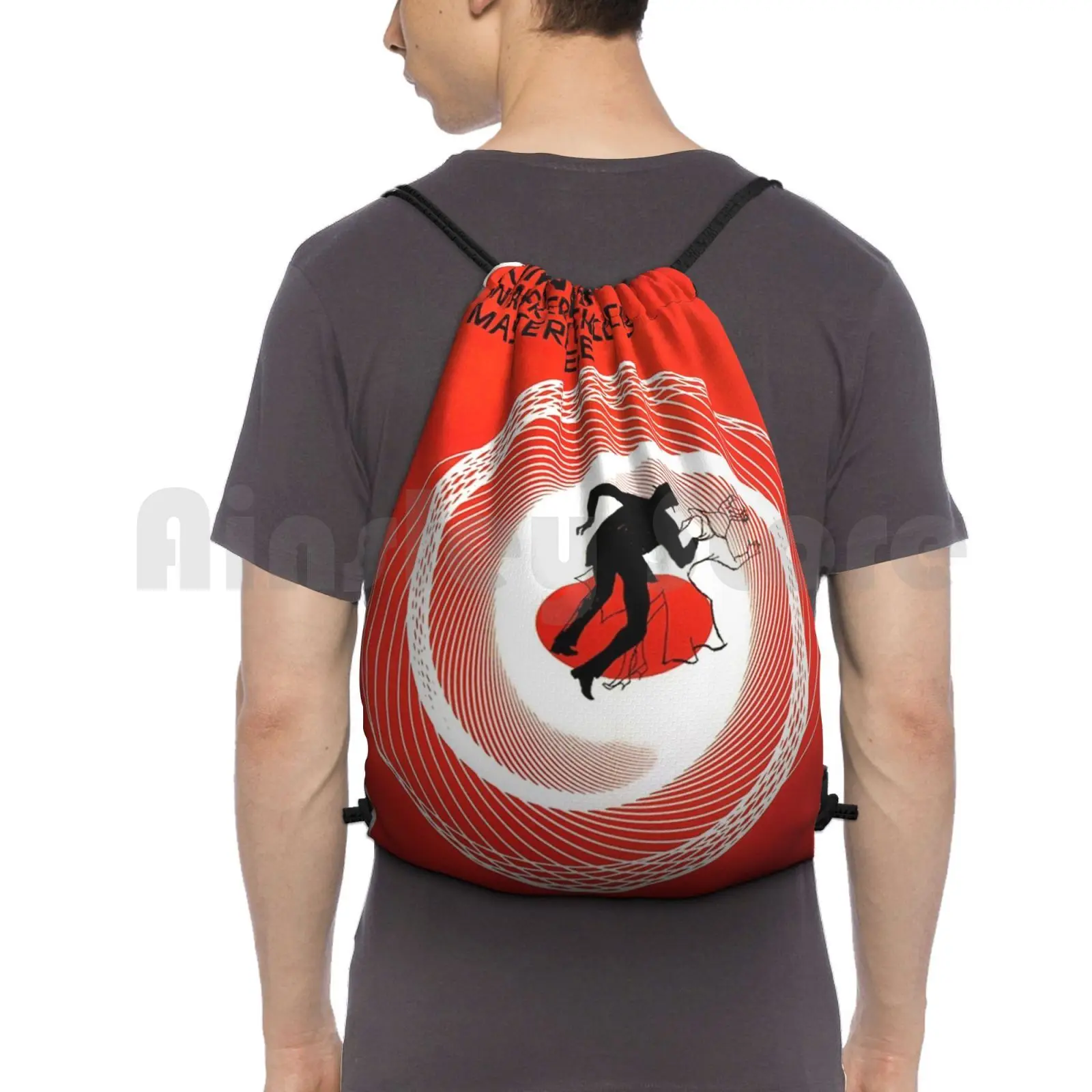 Vertigo Backpack Drawstring Bags Gym Bag Waterproof Movie Movies Film Films 50s 60s 70s 80s 90s 1950s 1960s 1970s 1980s