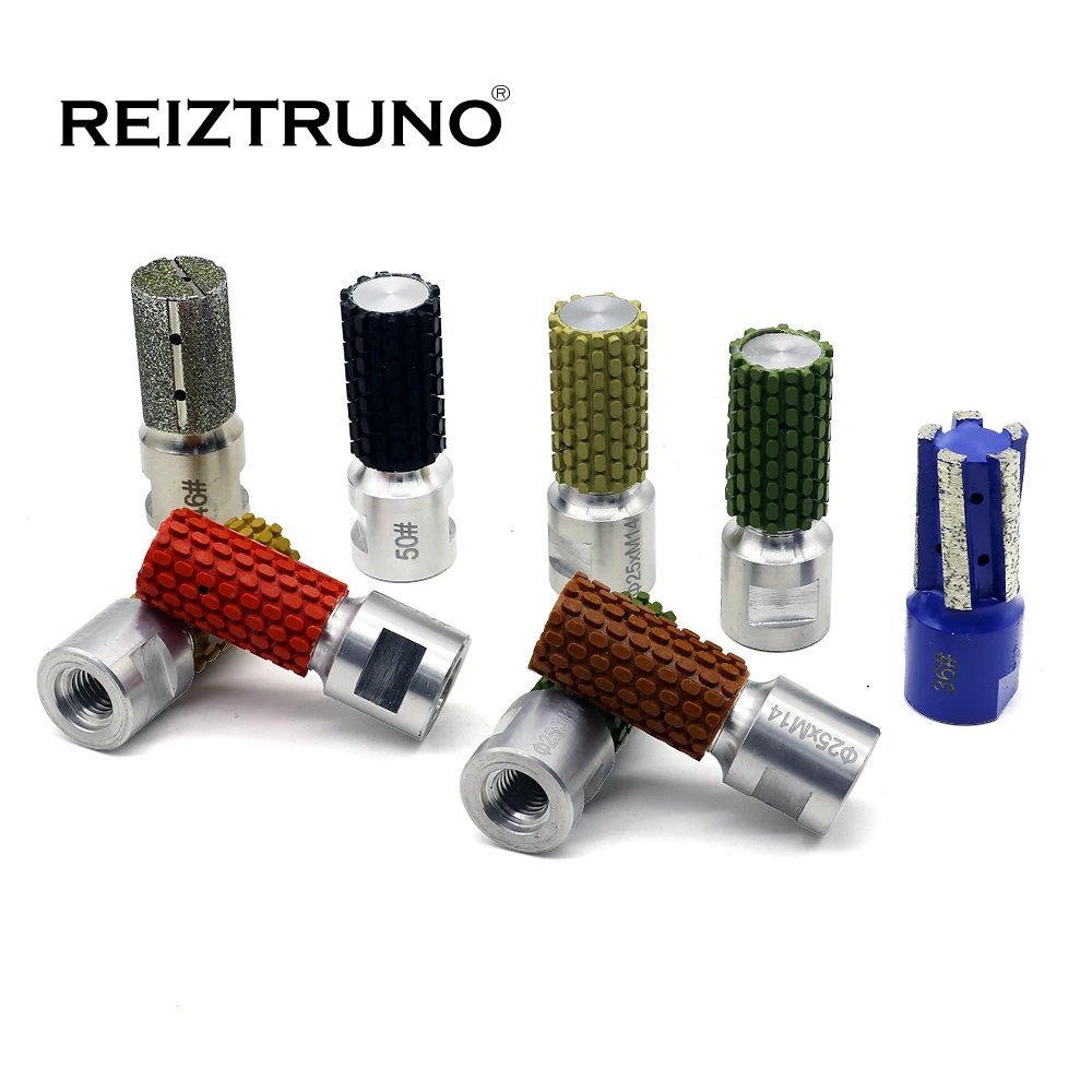 Reiztruno เพชรนิ้วมือบิตสำหรับหินแกรนิตแผ่นอ่างล้างจาน cutout และบดโดยเครื่อง CNC และ routers-M14,5/8 "-11,1/2" GAS ด้าย
