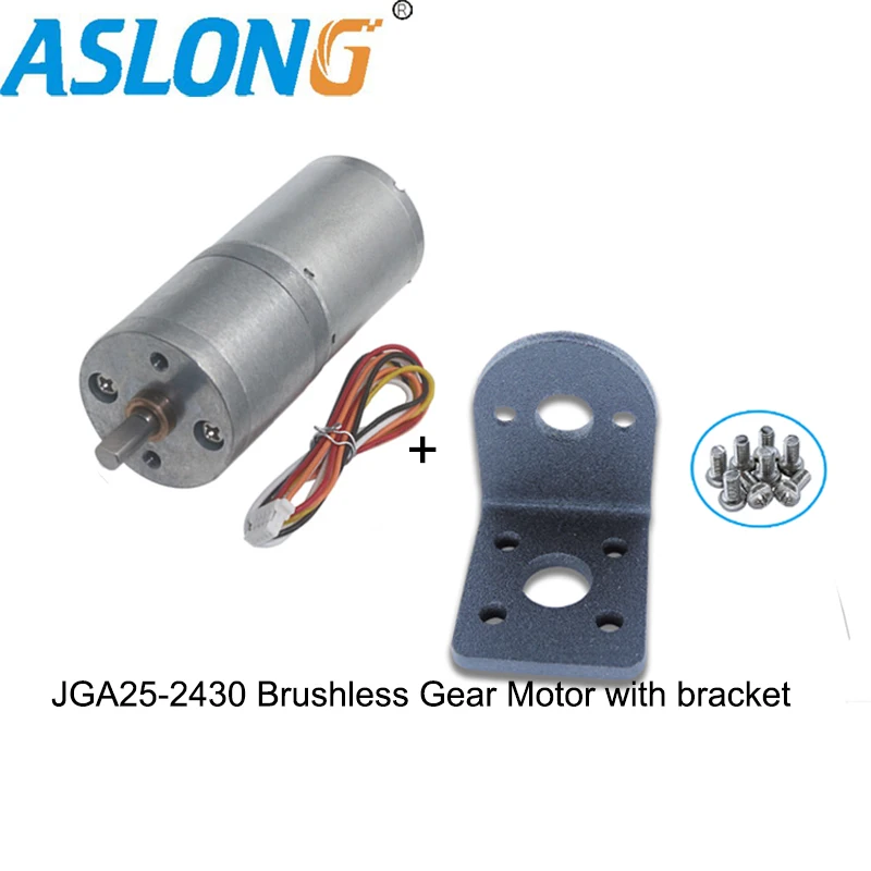 JGA25-2430 12V Brushless dc gear motor dia25 mm metal gearbox reducer 24v bldc electric motor reduction motor