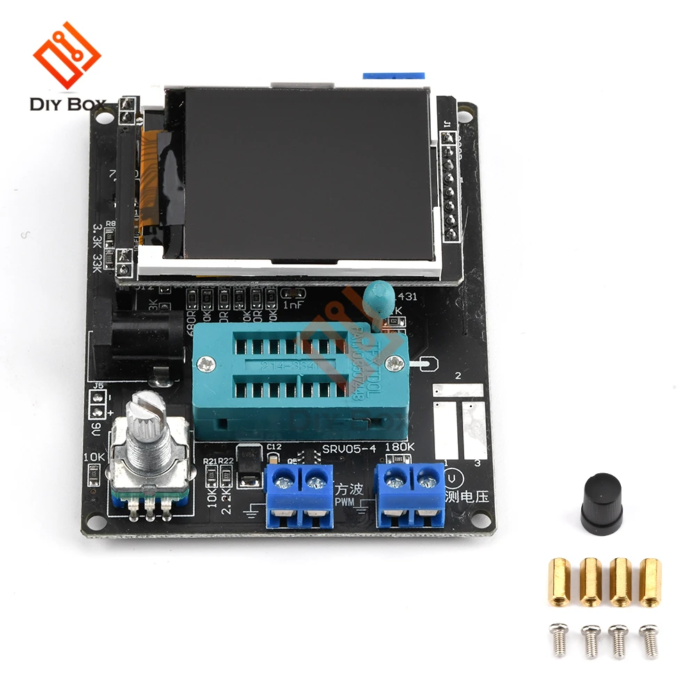 Mega328 Full Assembled Transistor Tester LCR Diode Capacitance Meter PWM wave Frequency Signal Generator English Russian