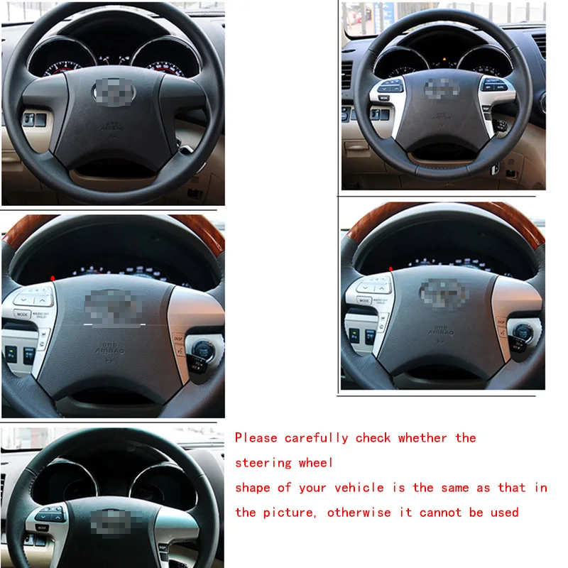 Suitable for toyota hilux vigo 2004-2015 black carbon fiber pattern steering wheel cover trim,car Interior  2012 2013 2014 2011