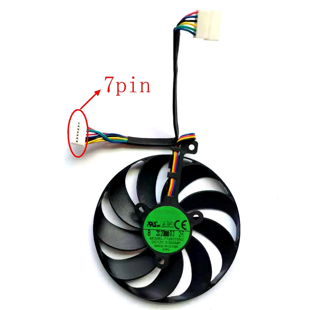 Nouveau T129215SU 3 pièces/lot 88mm 7pin pour ASUS ROG STRIX-RTX 2070 2080TI RTX2080 RX 5600 XT RX 5700XT foulant carte ventilateur de refroidissement