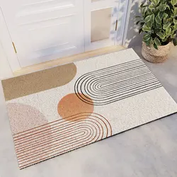 Customize Nordic Silk Loop PVC Doormats Ins Home Silk PadsArbitrary Cropping  Anti-Slip Into The Door Hall Carpet Entrance Mats