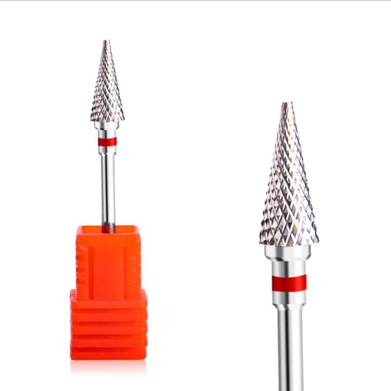 Tungsten Steel Milling Cutters For Manicure, Removing Gel Polish Nail Drill Bits Umbrella Shape Electric Equipment Tools