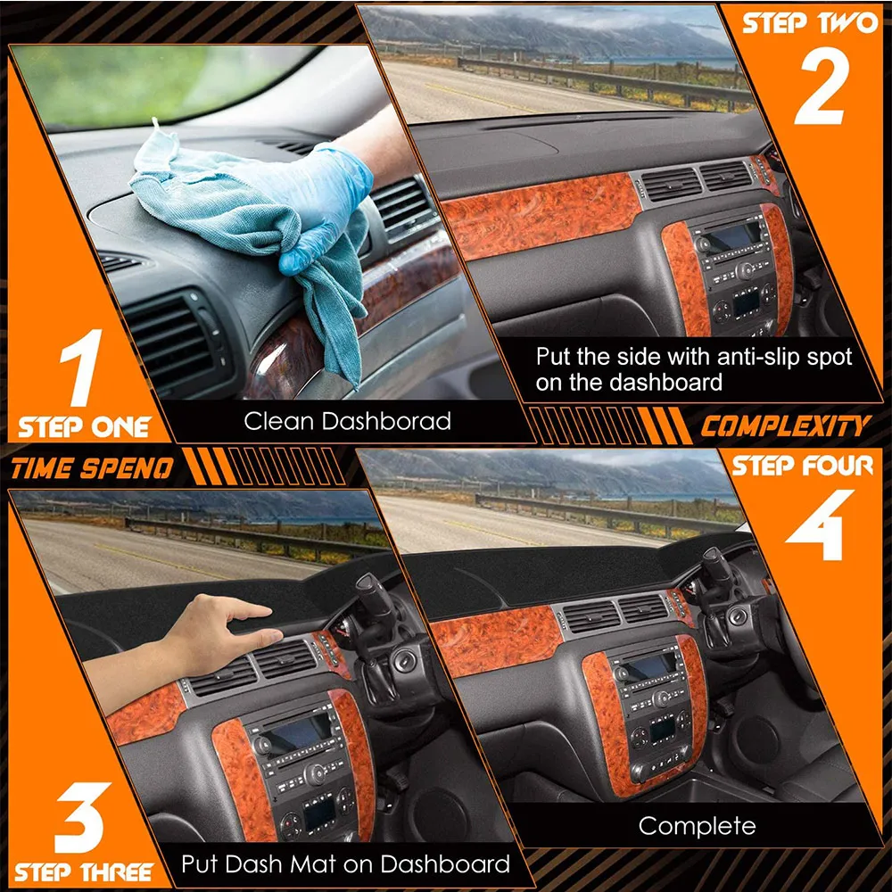 Dashboard Cover Mat Carpet For Honda Fit Jazz GD1 GD3 GD5 2001 2002 2003 2004 2005 2006 2007 2008 Dash Board Protector Sun Shade