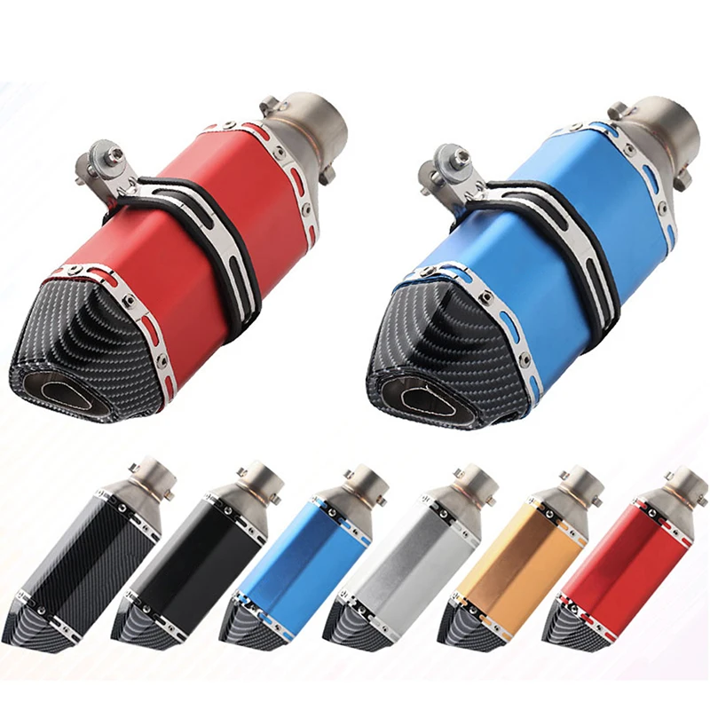 51-61mm Motorcycle Scooter Exhaust Muffler Pipe Carbon Fiber Exhaust Pipe Accessories for Ktm 640 Lc4 65Sx 690 Duck 690Smc 790