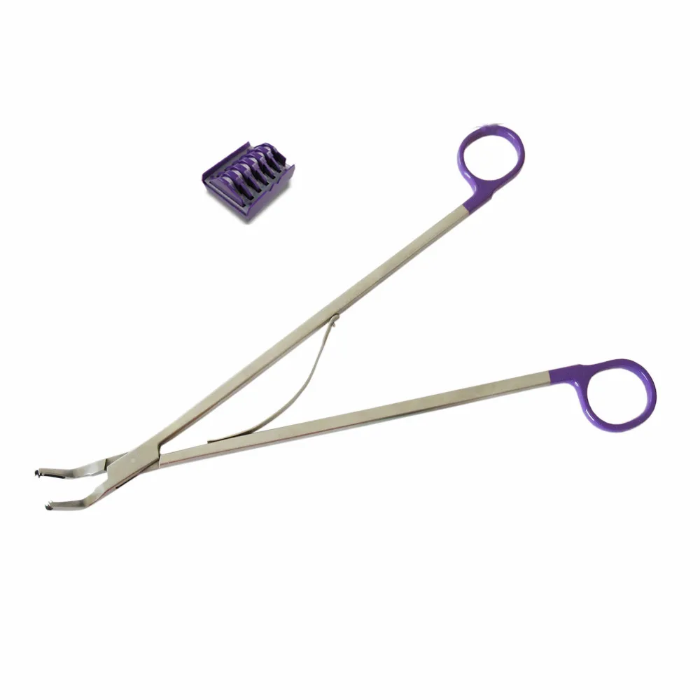 Curved right angle open surgery hemolock endoclip poly-lok hemoclip hemolok clip applier/Haemostatic hem-o-lok clip applicator