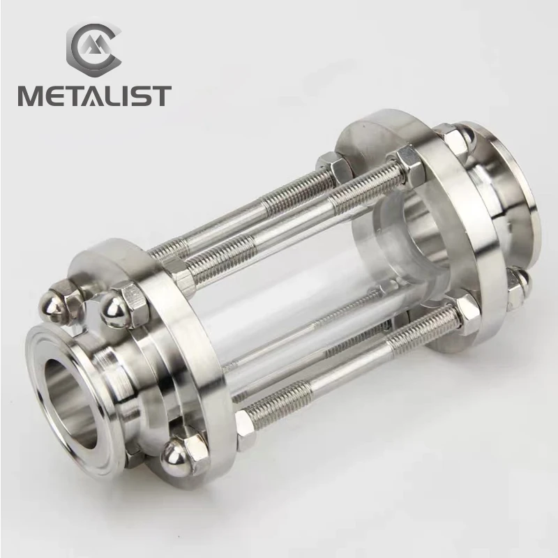 

METALIST 2" OD 45mm SS304 Stainless Steel Sanitary Straight Sight Glasses Fitting 2" 64mm Tri Clamp For Home Brew