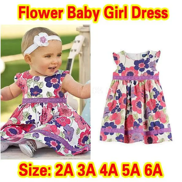 

Retail Girl Dress New Arrival 2018 100% cotton baby girl dress floral dresses children clothing flower girl dresses