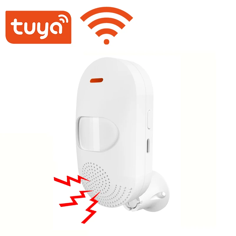 Sistema de Alarme PIR Sensor de Movimento, Tuya, Wi-Fi, Buzzer embutido, USB, Bateria, Duas Fontes de Alimentação, Automação residencial, Sistema de