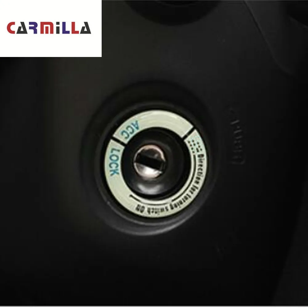 Carmilla Luminous Car Ignition Key Ring Switch Cover Sticker for Civic Accord Fit HRV CRV Odyssey City Crider Accessories