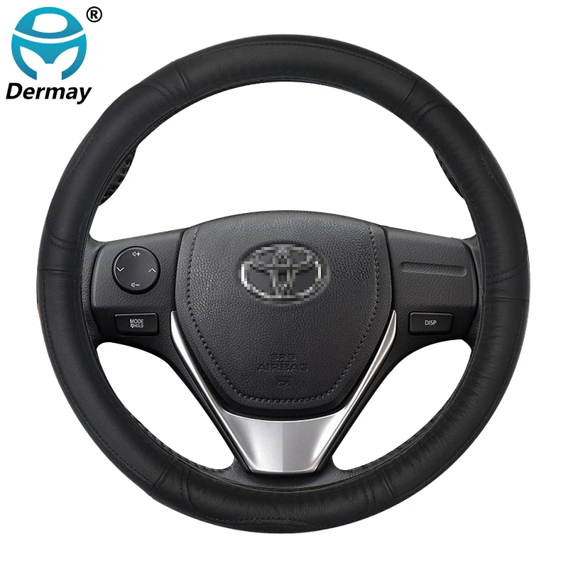 Genuine Leather Car Steering Wheel Cover for Toyota Land Cruiser Prado 90 100 120 150 200 300 Fj Cruiser Auto Accessories