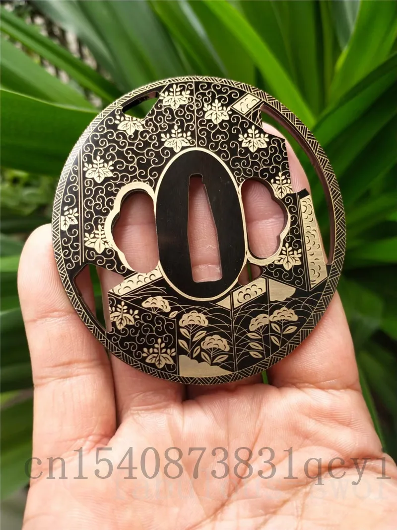 Handmade Iron flower TSUBA For Japanese KATANA WAKIZASHI TANTO