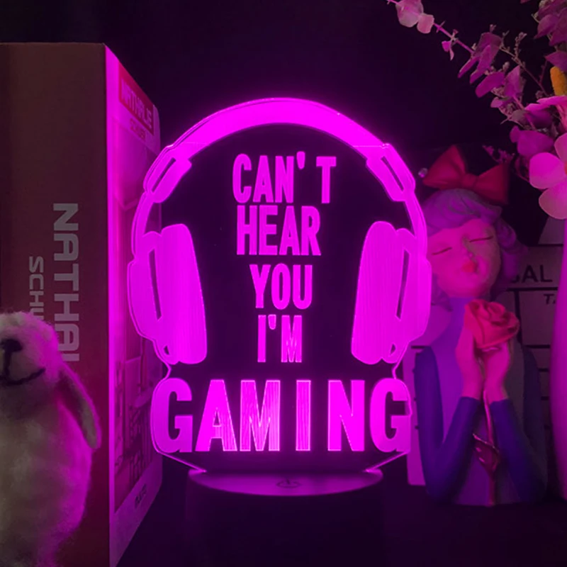 Gaming Room Decor Fancy Lighting Luces Habitacion Game Over Setup Chambre Decoration Luz LED Lamp RGB Gamer Night Light Gift image 5