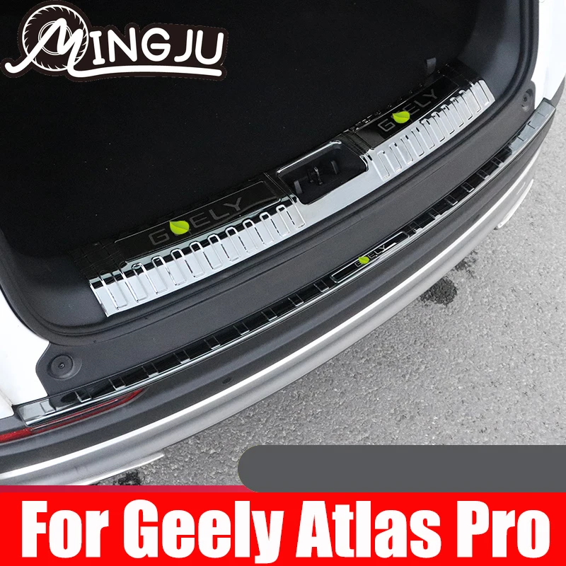 Per Geely Atlas Pro Azkarra 2021 accessori auto protezione paraurti posteriore in acciaio inossidabile di alta qualità piastra del battistrada della