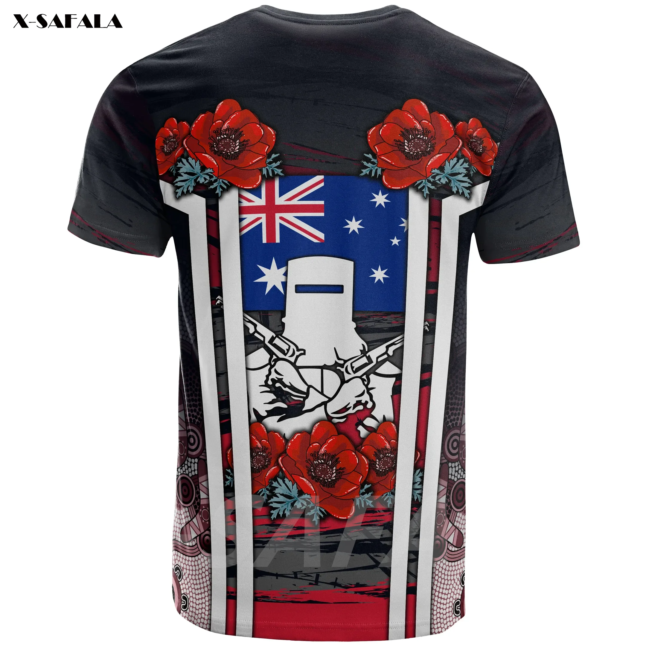 WE WILL REMEMBER 2022 Anzac Australia Aboriginal 3D Printed High Quality Milk Fiber T-shirt Round Neck Men Female Casual Tops