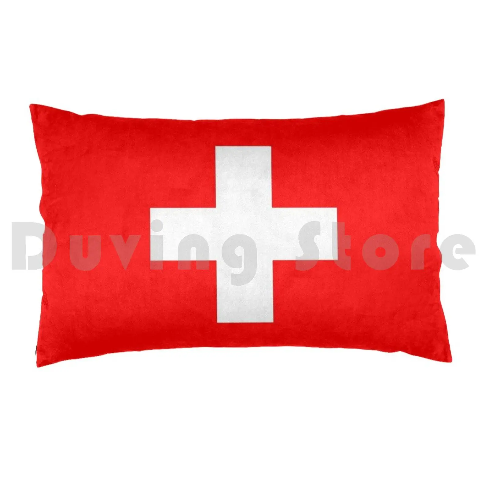 Pillow?case White Cross , On Red , Swiss , Switzerland , Swiss Flag , Flag Of Switzerland