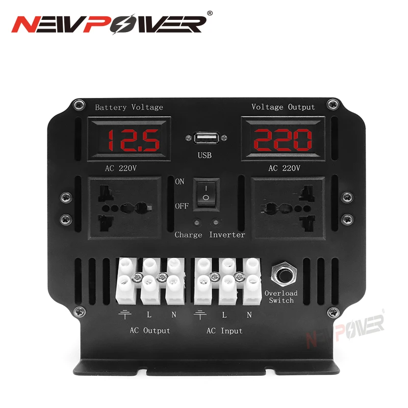 5000W Inverter DC12/24V Sang AC 220V 110V Adapter Sạc Chuyển Đổi Màn Hình Hiển Thị LED Sửa Đổi sóng Sin Bộ Lưu Điện Sạc Inverter