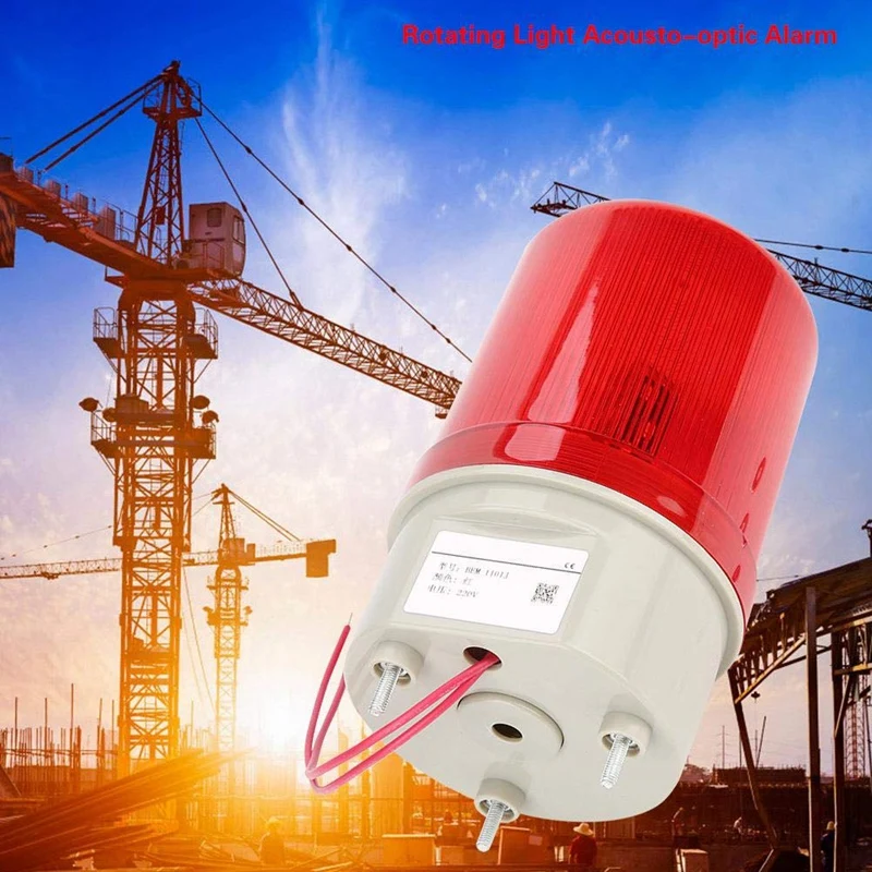 Led Revolving Flash Licht Rotatie Strobe Sirene Baken Pieper Waarschuwing Geluid Emergency Signaal Alarm Lamp Voor Guard Post Voertuig