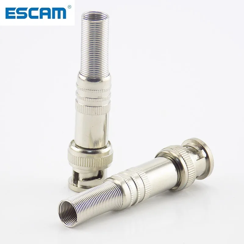 ESCAM BNC Connector Jack Coaxiale RG59 Twist Lente Adapter Twist-on BNC Mannelijke Camera CCTV Accessoires Surveillance Kit Systeem