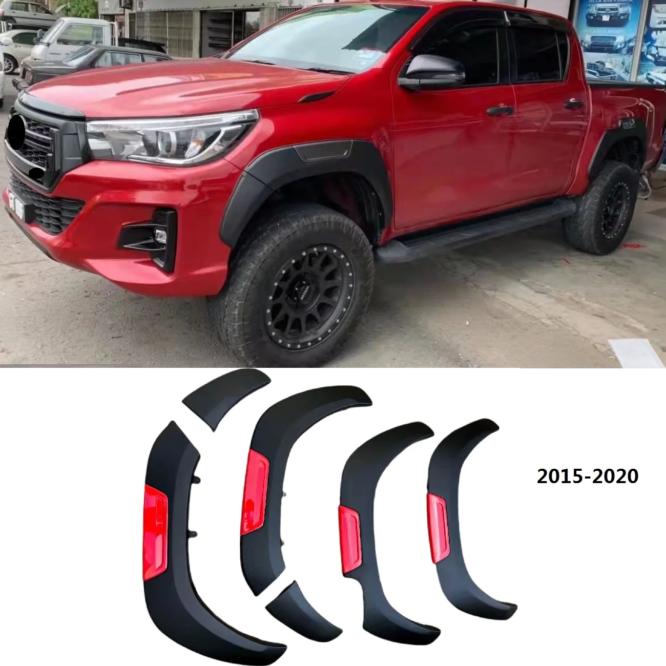 Fender Flares Fit For Hilux Revo Rocco Surf Auto Fenders Side Plate Cover 2015 2016 2017 2018 2019 Auto Acessories Car Parts