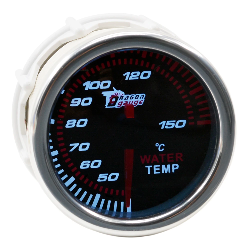 Wskaźnik Temperatury Wody 52mm Dragon do Auta, Motocykla, Tuningu, Wyścigów, Biały Podświetlany, Celsjusza — zdjęcie 4