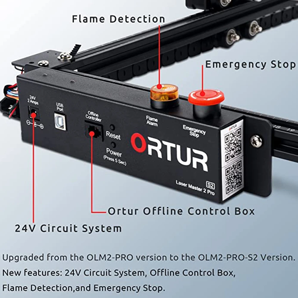 Ortur LM 2 PROS2 Upgrade 10w Laser Head Engraving Machine with Powerful Module Rotary Roller High Speed Woodwork Business Tools